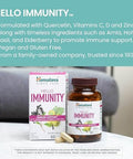 Himalaya Hello Immunity With Quercetin Vitamin C Vitamin D Zinc Amla Elderberry & Holy Basil For Daily Immune Support Vegan Gluten 60 Capsules 1 Month Supply