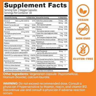 Doctors Best Multivitamin Mineral Complex Comprehensive Health Support Nongmo Gluten Vegan 90 Veggie Capsules
