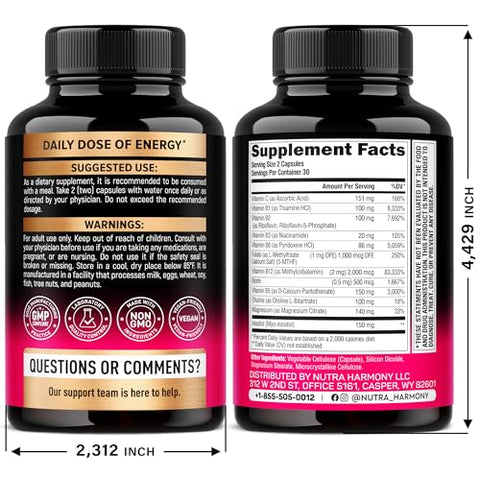Nutraharmony Vitamin B Complex Capsules & Biotin Softgels