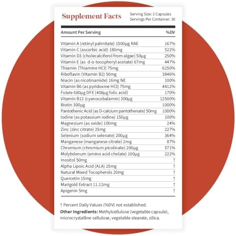 Pattern Wellness Multivitamin For Men & Women - Vitamin A B C D E - Energy & Wellness Support - Whole Body Health - One A Day Dietary Supplement - 60 Vegan Capsules