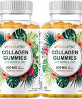 Vitamatic 2 Packs Hydrolyzed Collagen Gummies With Vitamin C, Zinc And Biotin, 200 Mg - 60 Gummies (Total 120 Count)