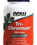 NOW Foods - Tri-Chromium 500 mcg. - 180 Vegetarian Capsules