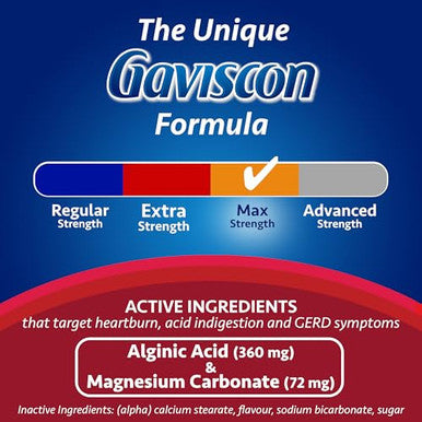 Gaviscon Max Berry Tablet 50 Count