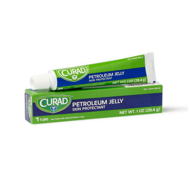 Curad Petroleum Jelly Skin Protectant Ointment for Dry Cracked Skin 1 oz Tube (12 Pack)