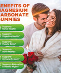 Sept Yan Magnesium Carbonate Gummies 500Mg Magnesium Supplement With Vitamin C D3 & B6 For Muscle Bone Digestive & Immune Support Orange Flavor Sugar Free Vegan 60 Count