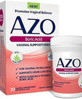 Azo Boric Acid Vaginal Suppositories Helps Support Odor Control And Balance Vaginal Ph & Cranberry Urinary Tract Health Supplement 1 Serving = 1 Glass Of Cranberry Juice