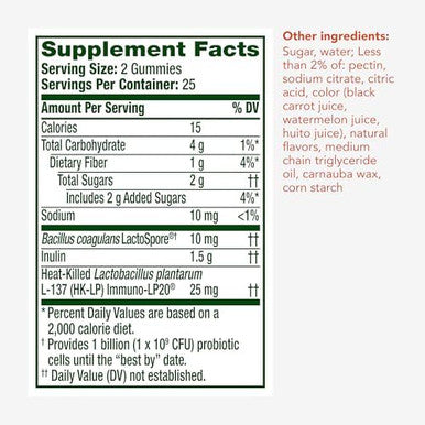 Align Probiotic 3In1 Biotic Gummies Prebiotic + Probiotic + Postbiotic #1 Doctor Recommended Probiotic BrandÃ¢â‚¬Â¡ Helps Relieve Occasional Bloating Blackberry Flavor 50 Gummies