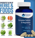 Trace Minerals Complete Calcium and Magnesium 1: 1 Dietary Supplement for Bone Health and Energy Support Mineral Supplement to Aid Immune Health Formula with Sea Minerals 120 Tablets (30 Servings)