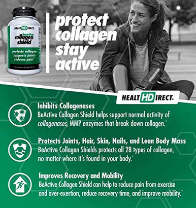 BeActive Collagen Shield, MariPlex Green-Lipped Mussel | Protect Collagen, Support Joints | 120ct by Health Direct