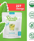 Stevita Supreme with Xylitol Pouch - 8 oz - Pack of 2 - All-Natural Sweetener - USDA Organic, Non-GMO, Vegan, Kosher, Keto, Paleo, Gluten Free, Erythritol-free - 454 Total Servings