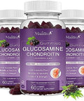 Mulittea Glucosamine Chondroitin Gummies Extra Strength Joint Support Supplement With Msm & Elderberry For Natural Joint Antioxidant Immune Support For Adults Men & Women(2 Pack)