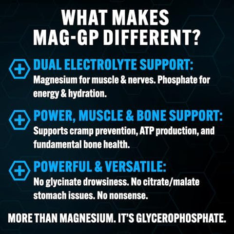 PEScience MagGP Magnesium Glycerophosphate Chelate Powder 60 Servings High Absorption Improved Sleep Calming Stress Relief and Cramp Support for Men and Women