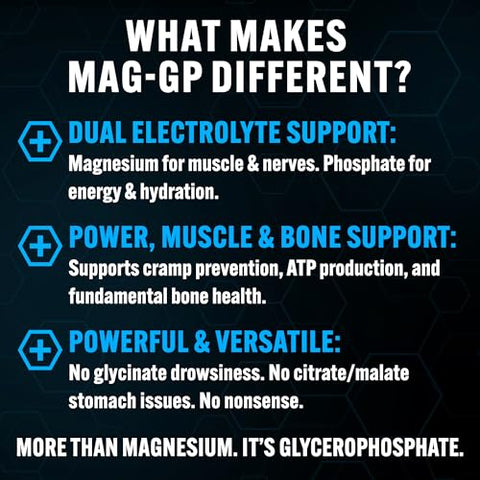 PEScience MagGP Magnesium Glycerophosphate Chelate Powder High Absorption Improved Sleep Calming Stress Relief and Cramp Support for Men and Women 60 Servings