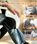 Deity Knee Massager Smart With Heat Vibration 3D Massage Red Light 4-In-1 Cordless Portable Knee Massager With Led Large Screen s For Grandma & Grandpa