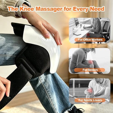 Deity Knee Massager Smart With Heat Vibration 3D Massage Red Light 4-In-1 Cordless Portable Knee Massager With Led Large Screen s For Grandma & Grandpa
