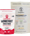 Lakanto Classic Monk Fruit Sweetener with Allulose 1 lb and ChagaRoot MycoProtein Mushroom Protein Powder Vanilla 1.76 lb