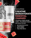 Raw Nutrition Creatine Monohydrate & Charged Sour Watermelon Pre-Workout Powder Bundle