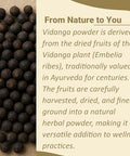 Minature Vidanga Powder (Embelia Ribes) Pure And Natural 227Gram
