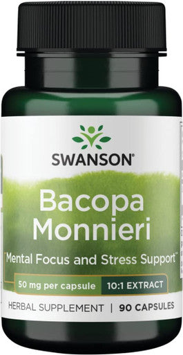 Swanson Bacopa Monniera 10:1 Extract 50 Milligrams 90 Capsules