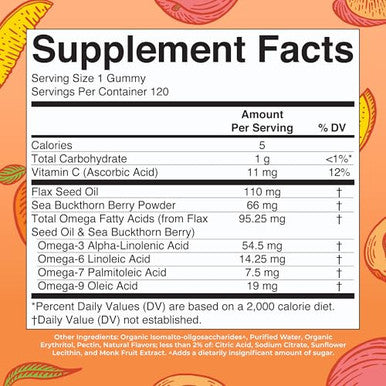 Maryruth'S Maryruth Organics Vegan Omega 3 6 7 9 Gummies Up To 4 Month Supply Omega 3 Supplement With Flaxseed Oil Omega 3 Gummies No Fish Taste Non-Gmo 120 Count