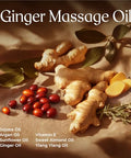 Gya Labs Ginger Massage Oil - 8.45 Fl Oz - 100 Pure Natural For Invigorating Muscle Comfort Sore Muscle Ginger Massage Oil With Roller Ball For Skin - With Arnica Vitamin E - Warming And Relaxing