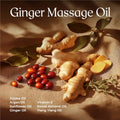 Gya Labs Ginger Massage Oil - 8.45 Fl Oz - 100 Pure Natural For Invigorating Muscle Comfort Sore Muscle Ginger Massage Oil With Roller Ball For Skin - With Arnica Vitamin E - Warming And Relaxing