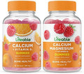Lifeable Calcium With Vitamin D + Calcium Magnesium Gummies Bundle Great Tasting Vitamin Supplement Gluten Gmo Chewable