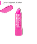 L.A. Colors 1 Moisture Rich Lip Color CML542 Pink Parfait Lipstick Vitamin E Aloe Vera Lip Stick Balm Paint Free Zipper Bag