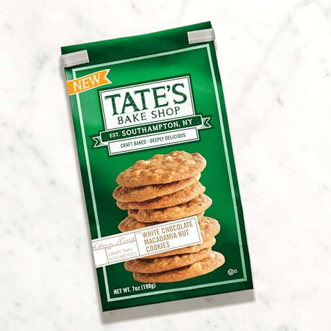 Tate's Bake Shop White Chocolate Macadamia Nut Cookies, 4-7 oz Bags
