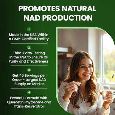 Nad+ Liposomal Nicotinamide Riboside With Resveratrol & Quercetin Nad+ Premium Supplement For Anti-Aging, Enhanced Energy, Improved Focus, Cellular Support 80 High-Purity Capsules-900Mg