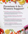Vitalitown Probiotics for Women 120 Billion CFUs 30 Strains with Prebiotics & Digestive Enzymes & Cranberry Gut & Vaginal Health Delayed Release Caps