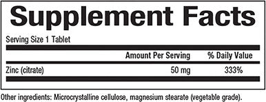 Zinc Citrate 50mg 180 Tablets