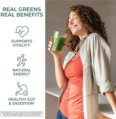Country Farms Super Greens Power Pack 50 Organic Super Foods Greens Powder With Probiotics For Gut Health & Bloating Relief Supports Energy Unflavored & Berry 40 Serving