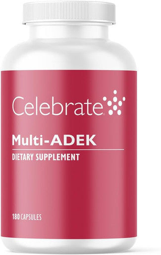Celebrate Vitamins Multi Adek, Iron Daily Bariatric Multivitamin, High Level Of Vitamins A, D, E, K & B12 For Duodenal Switch Surgery Patients (180 Capsules)