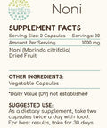 HerbEra Noni 60 Capsules, 500 mg, Noni (Morinda citrifolia) Dried Fruit (60 Capsules)