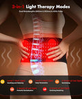 Miula 3-In-1 Cordless Red Light Therapy Belt For Back Abdomen 660Nm & 850Nm Wavelengths With Heat & Vibration Massage5000Mah Rechargeable Waist Wrap For Belt Discomfort Relief For Parents