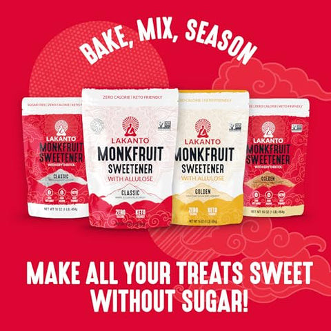 Lakanto Pure Monk Fruit Sweetener Extract Powder - Erythritol Free, High Purity MV50, Mogroside 50, Great for Coffee, Tea, Smoothies, Desserts, Jams, Cereal, Dressings, Sauces (0.71 oz - Pack of 1)