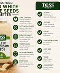 TOSS Hulled White Sesame Seeds, 5 LB Bulk Resealable Jar ÃƒÂ¢Ã¢â€šÂ¬Ã¢â‚¬Å“ Premium Baking & Cooking Ingredient with Nutty Flavor