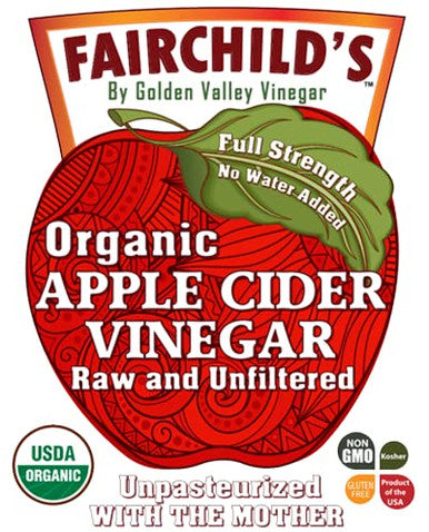 Fairchild's Organic Raw and Unfiltered Apple Cider Vinegar 32 FL - Two Pack
