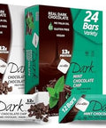 Nugo Dark Chocolate Chip 12G Protein Bar Vegan Gluten Nongmo Kosher Pareve 24 Count