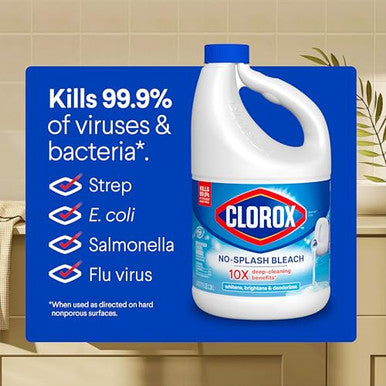 Clorox No Splash Bleach 77 Fluid Ounces (Package May Vary)