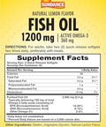Sundance Fish Oil Softgels 1200Mg 90 Count With Active Omega3 Natural Lemon Flavor Purified To Eliminate Mercury Nongmo And Gluten Supplement