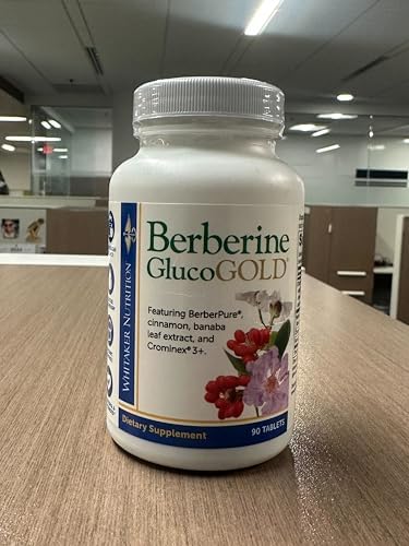 Dr. Whitakerâ€™S Berberine Glucogold Supplement With 1500 Mg Per Day Of Berberpure Berberine Concentrated Cinnamon Crominex Chromium And Banaba Leaf Extract (90 Tablets)