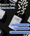 MINDHONEY NAD+ Brain Supplement 500mg NAD+ Premium Formula Healthy AntiAging Cellular Energy Cognition Metabolic Health Heart + Muscle Support Vegan NonGMO GlutenFree 30 Servings