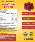 Alfa Vitamins Elderberry + Vitamin C & Zinc Gummies Promotes Healthy Immunity Supports Brain Function Antioxidants 60 Gummies