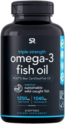 Sports Research Collagen Peptides 16oz Omega3 Fish Oil 30ct Bundle