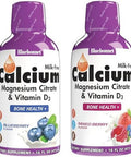 Bluebonnet Nutrition Liquid Calcium Citrate Magnesium Citrate Vitamin D3 Bone Health Gluten Soy Milk Kosher Blueberry And Mixed Berry Combo