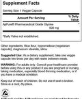 Swanson Amino Acid Ajipure Glycine Pharmaceutical Grade 500 Milligrams 60 Veg Capsules