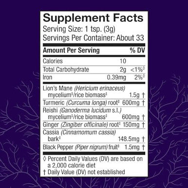 Host Defense Mycobotanicals Brain & Body Powder Digestive & Immune Support Supplement With Lion'S Mane & Reishi Mushroom Brain Supplement To Support Memory & Focus 3.5 Oz (33 Servings)