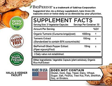 FarmHaven Milk Thistle and Turmeric Curcumin Capsules for Joint Support Healthy Inflammatory ResponseSupports Liver Function and Overall Health